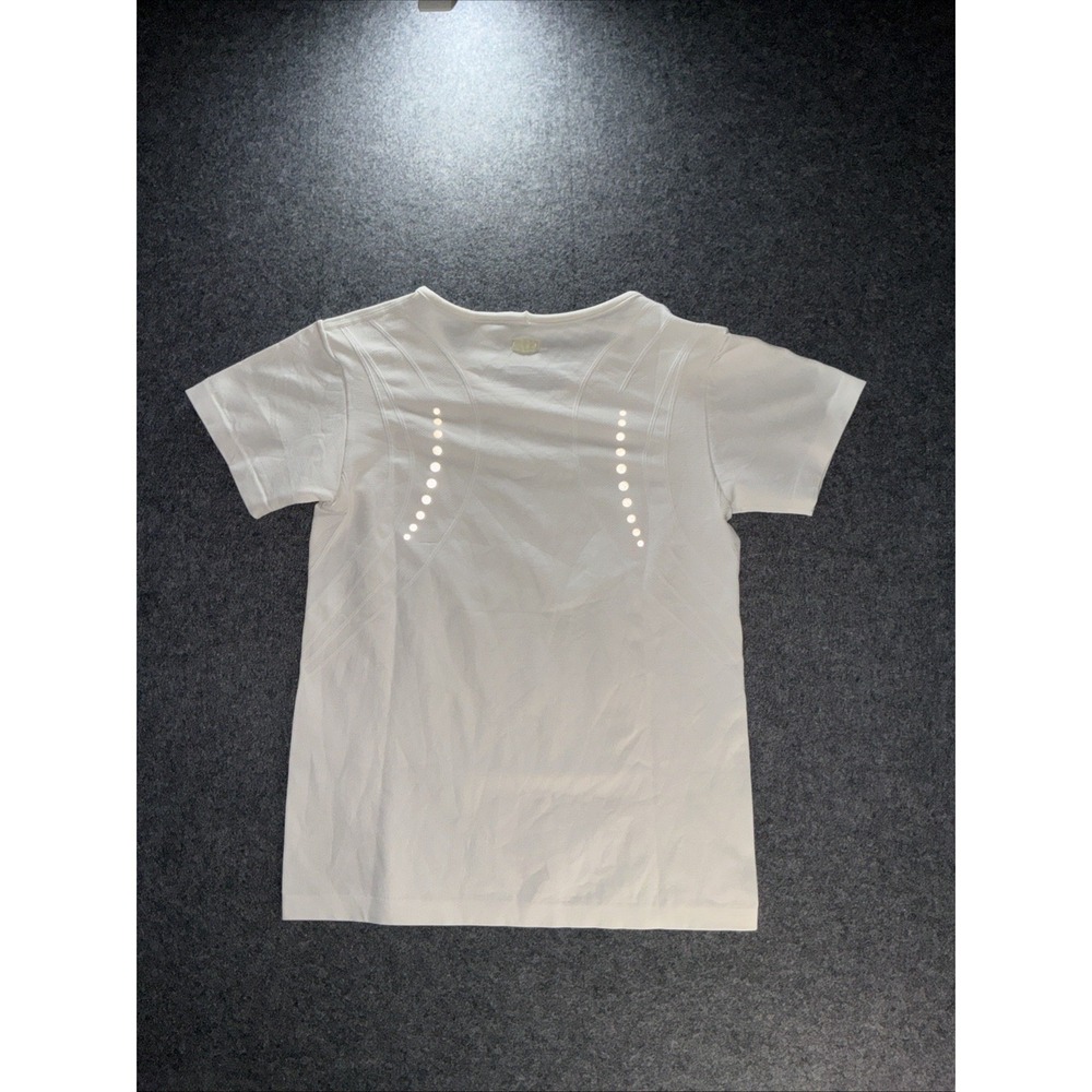 Nike FIT DRY Womens White Short Sleeve Training Top Reflective M 257730-101 - Picture 10 of 12